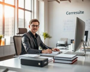 Wie organisiert ein Buero-Manager den Arbeitsalltag?