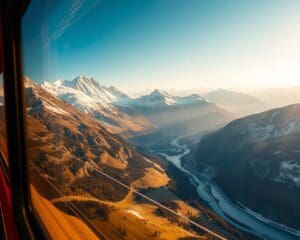 Wie geniesst du eine Panoramafahrt durch die Alpen?