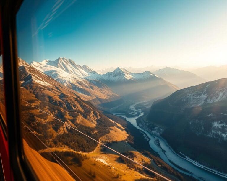 Wie geniesst du eine Panoramafahrt durch die Alpen?