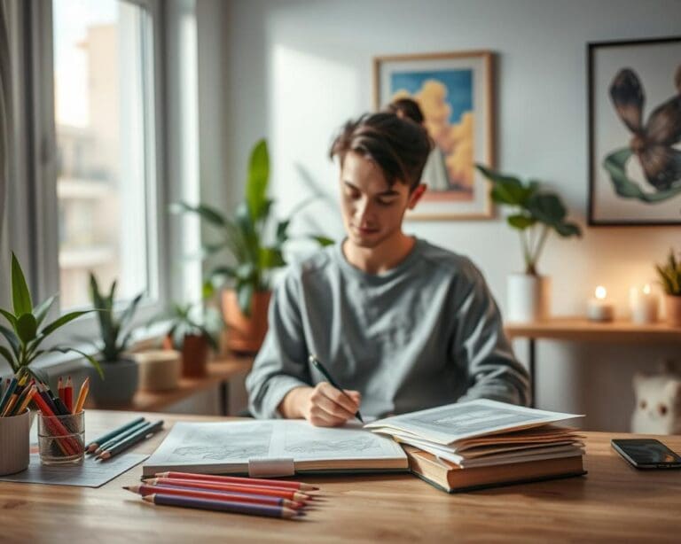 Wie unterstützt Zeichnen Stressabbau im Alltag?