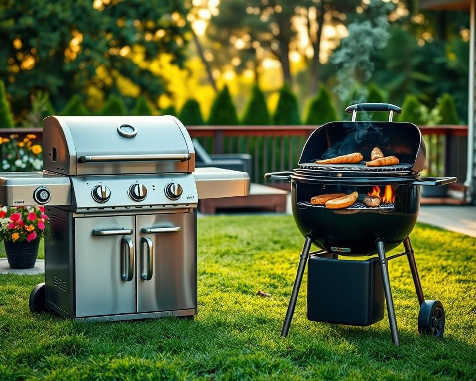 Gasgrill oder Holzkohlegrill